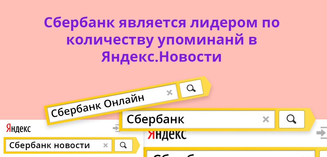 Сбербанк является лидером по количеству упоминаний в Яндекс,Новости