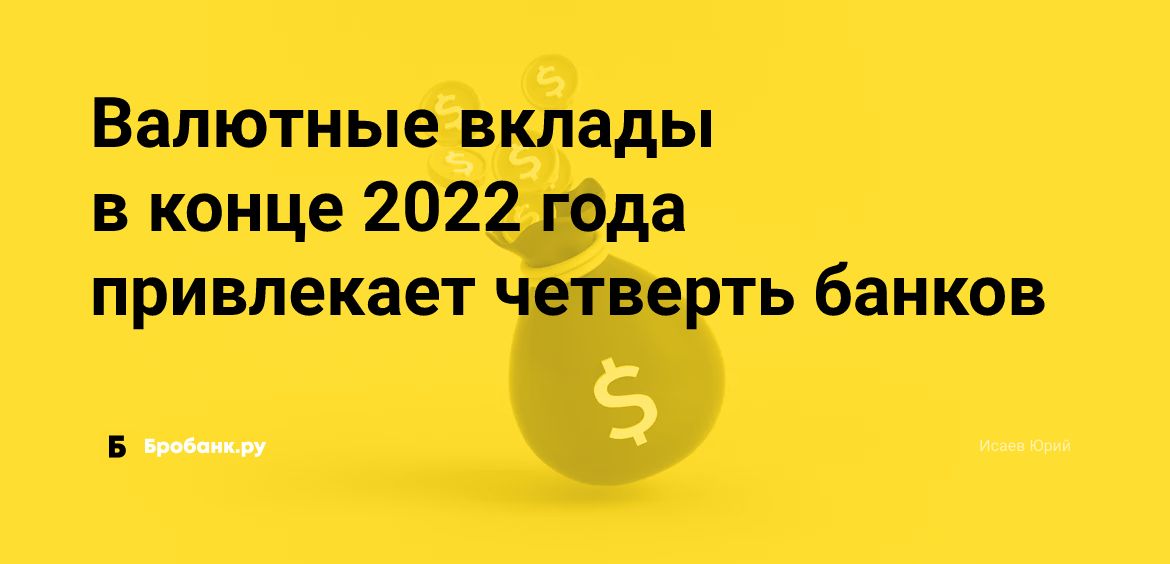 Валютные вклады в конце 2022 года привлекает четверть банков | Микрозаймс.ру